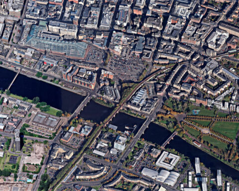 14154576 glasgow scotland aerial view