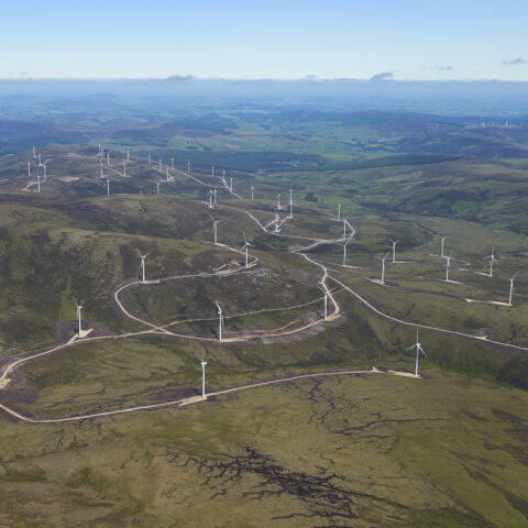 Turbine at Dorenell wind farm, south of Dufftown. Image thanks to EDF