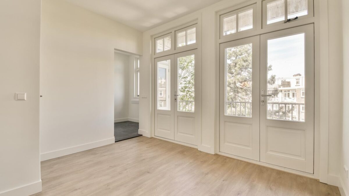 Empty room with window and radiator