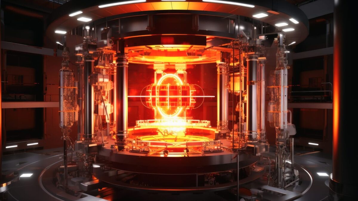 91279544 a nuclear fusion reactor in progress producing energy