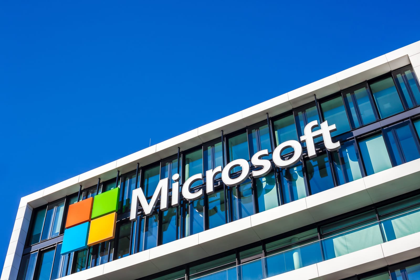 93064936 microsoft logo at office building munich germany
